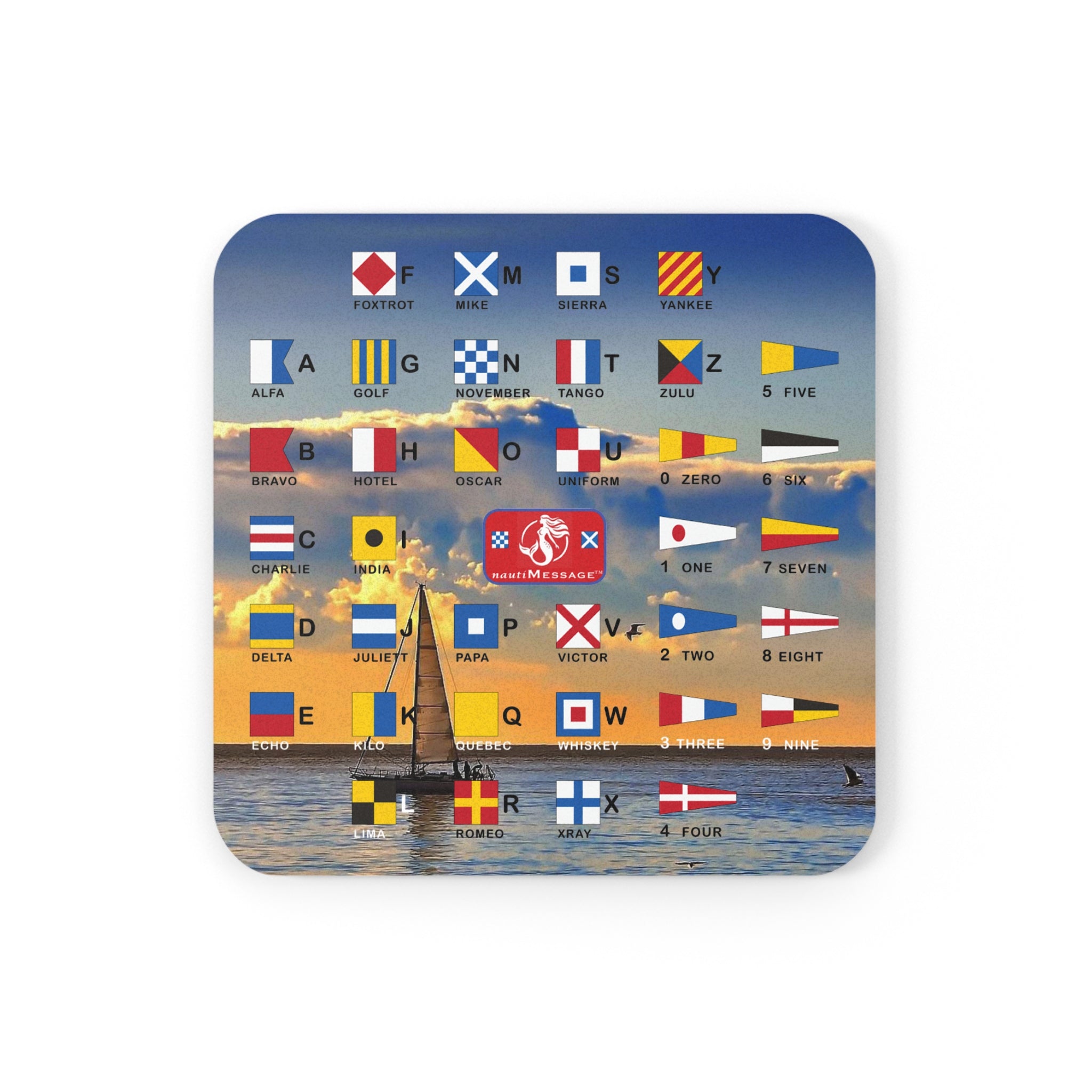 Signal Flag Coaster - Ocean 1