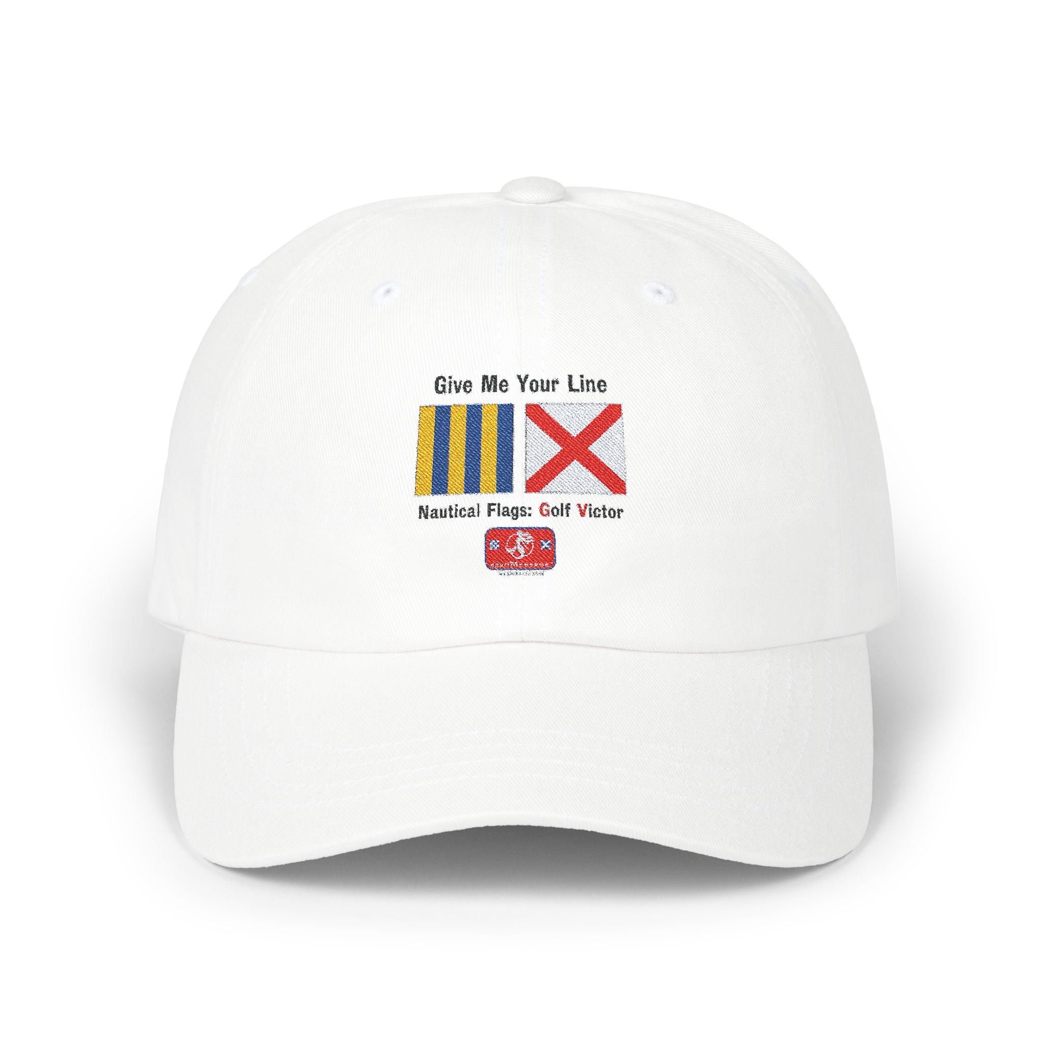 Classic Dad Cap GOLF VICTOR Signal Flags, means Give Me Your Line
