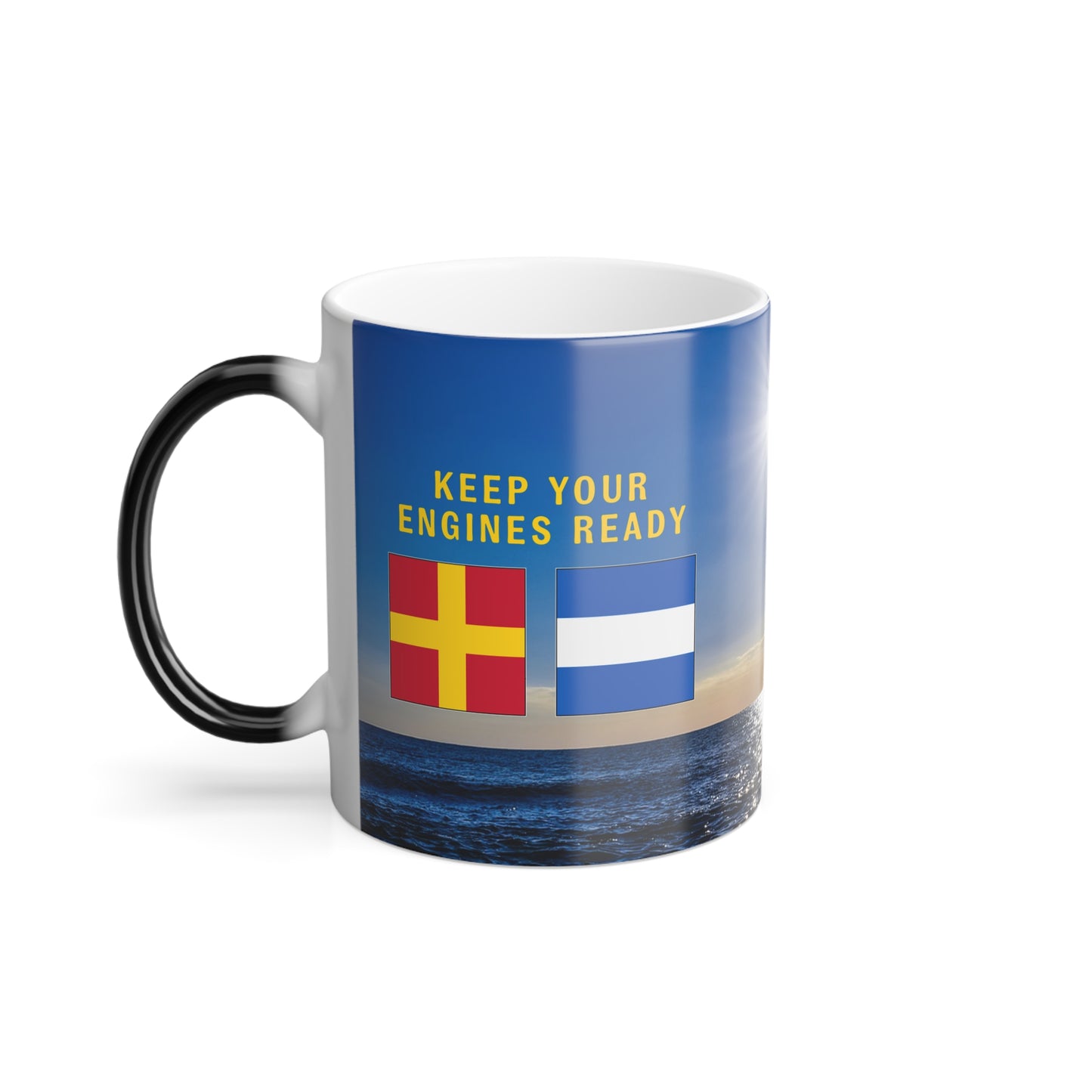 nautiMessage Hidden Message Mug - ROMEO JULIETT - Keep your engines ready