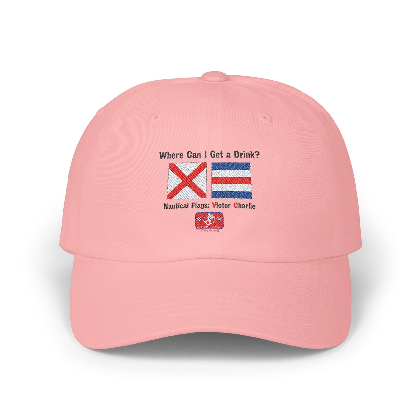 Classic Dad Cap VICTOR CHARLIE Signal Flags, means Where Can I Get A Drink
