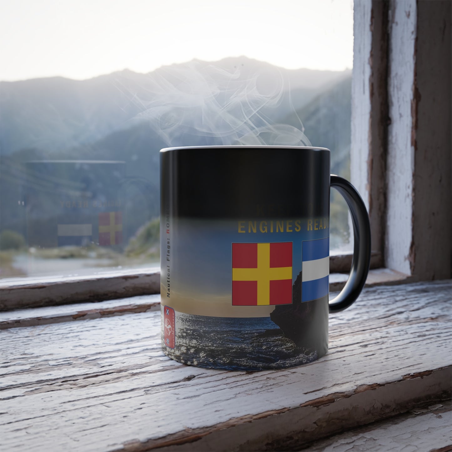 nautiMessage Hidden Message Mug - ROMEO JULIETT - Keep your engines ready
