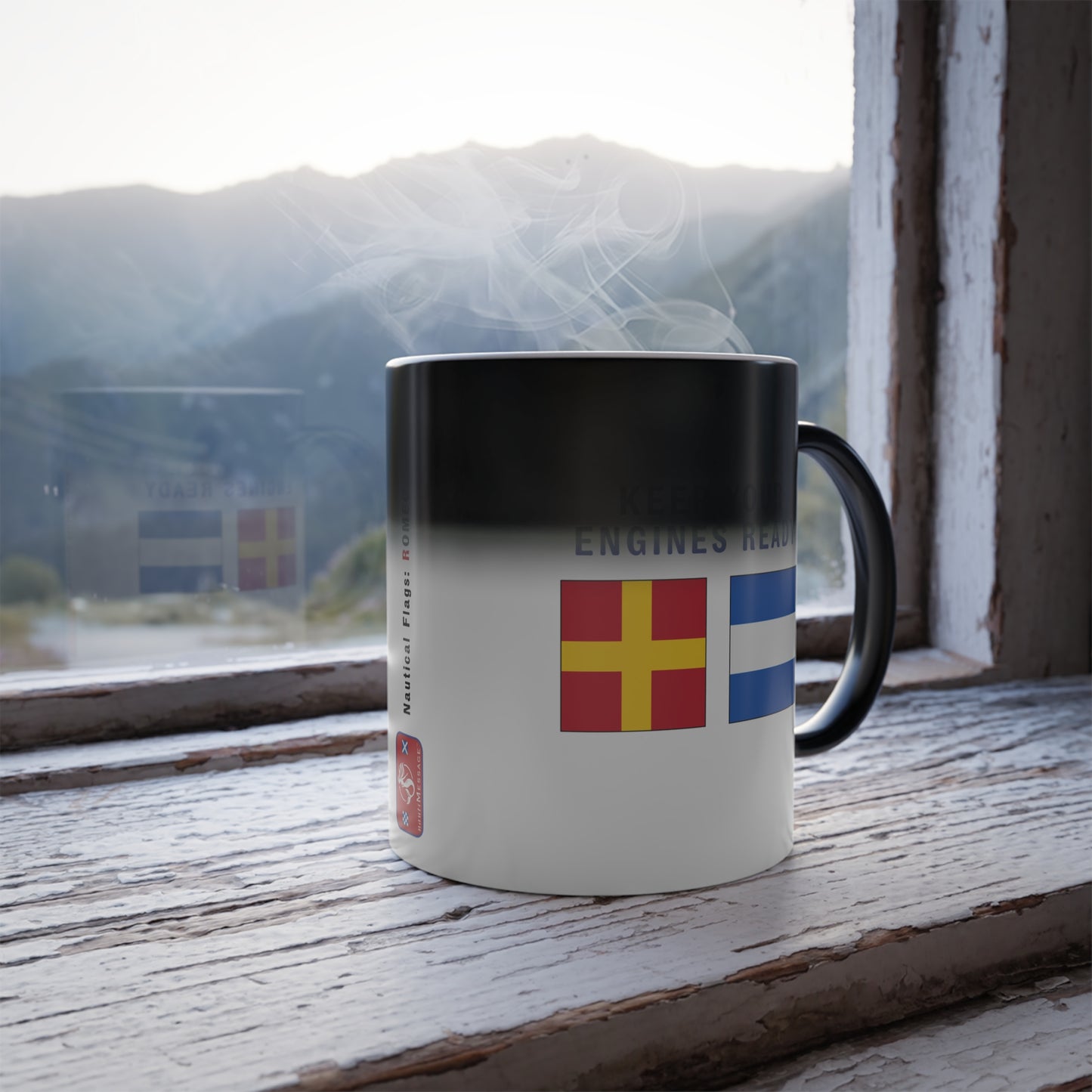 nautiMessage Hidden Message Mug - ROMEO JULIETT - Keep your engines ready