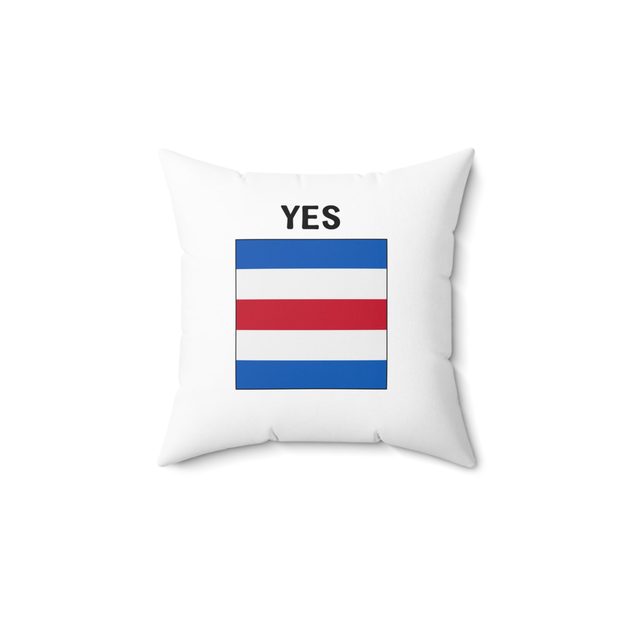nautiMessage Bedroom Pillow (White) -YES/NO