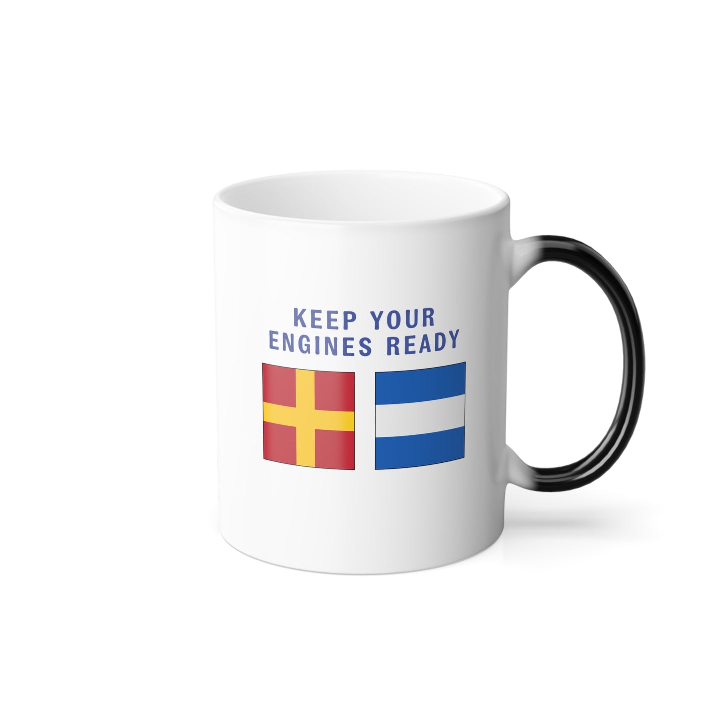 nautiMessage Hidden Message Mug - ROMEO JULIETT - Keep your engines ready
