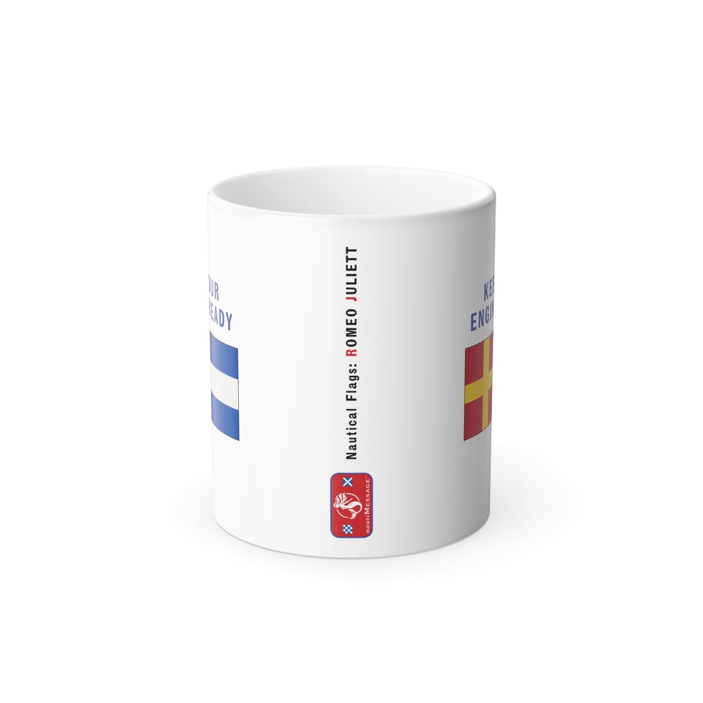 nautiMessage Hidden Message Mug - ROMEO JULIETT - Keep your engines ready