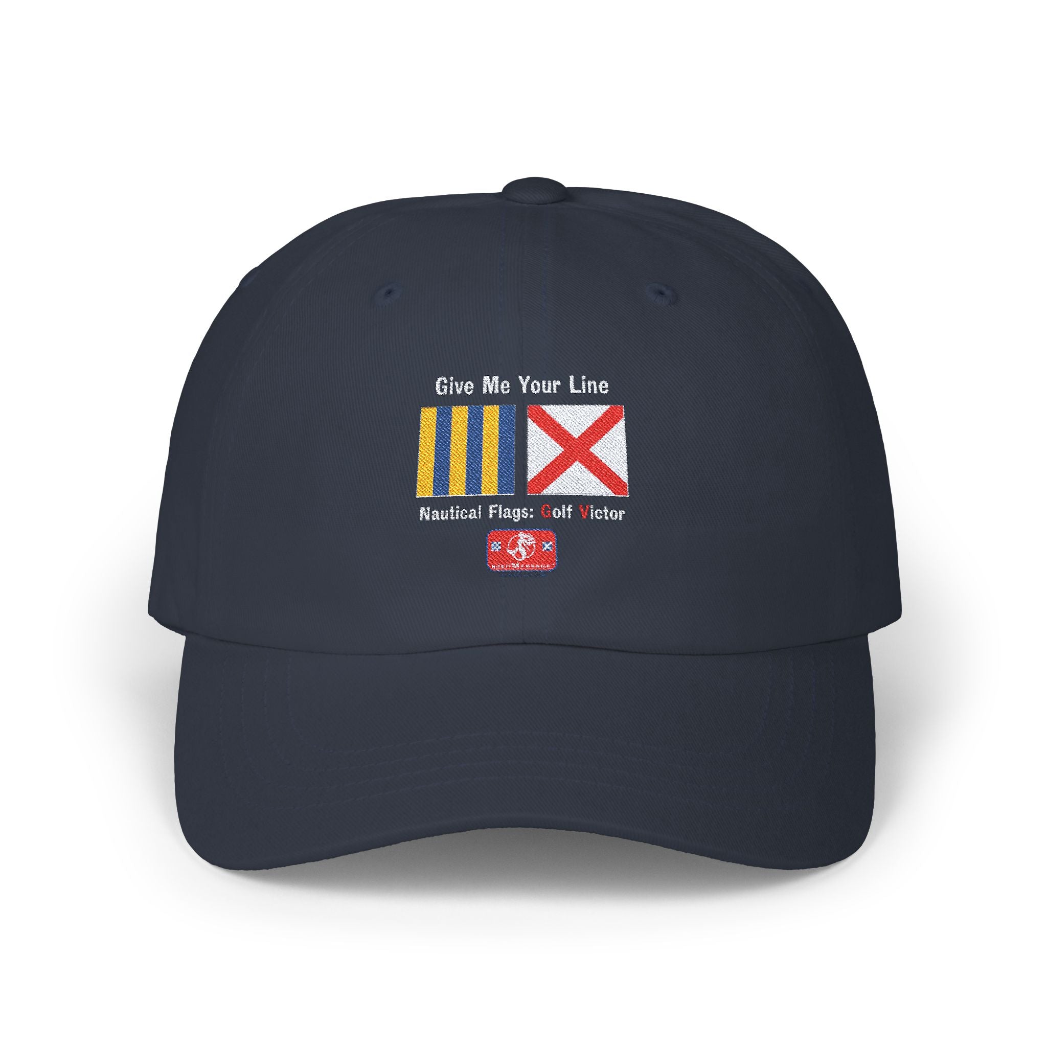 Classic Dad Cap GOLF VICTOR Signal Flags, mean Give Me Your Line