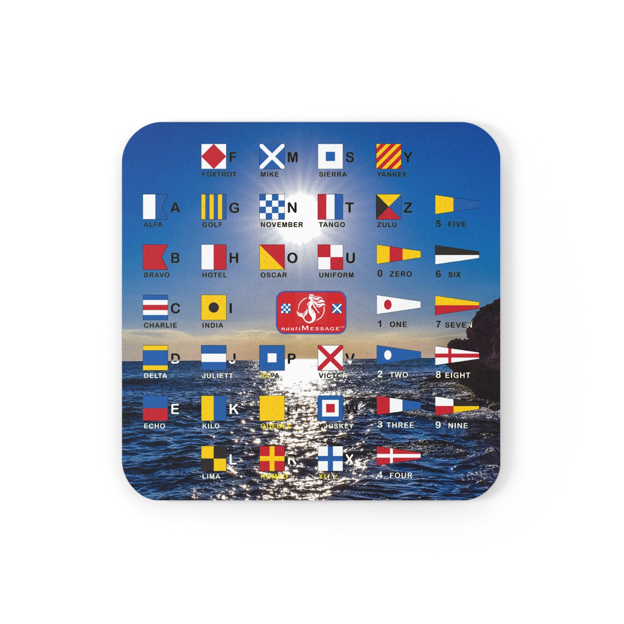 Signal Flag Coaster - Ocean 2