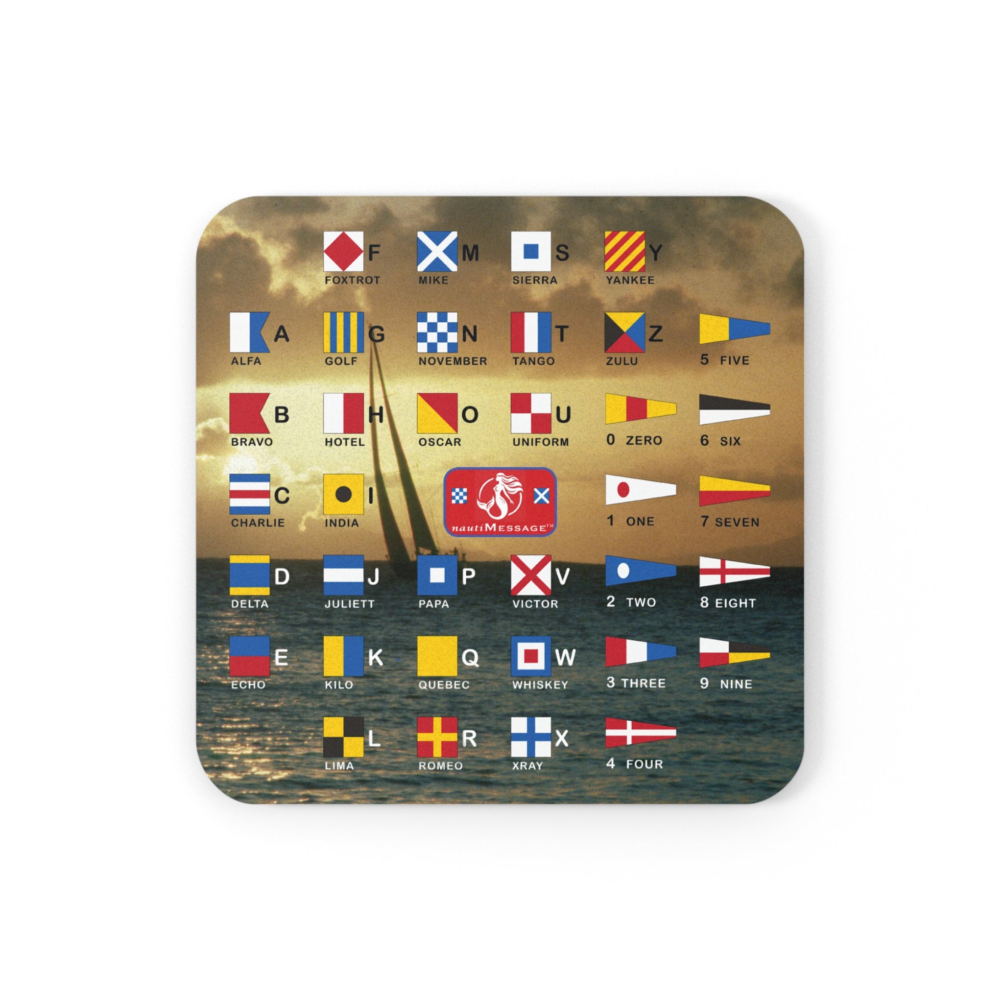 Signal Flag Coaster - Ocean 6