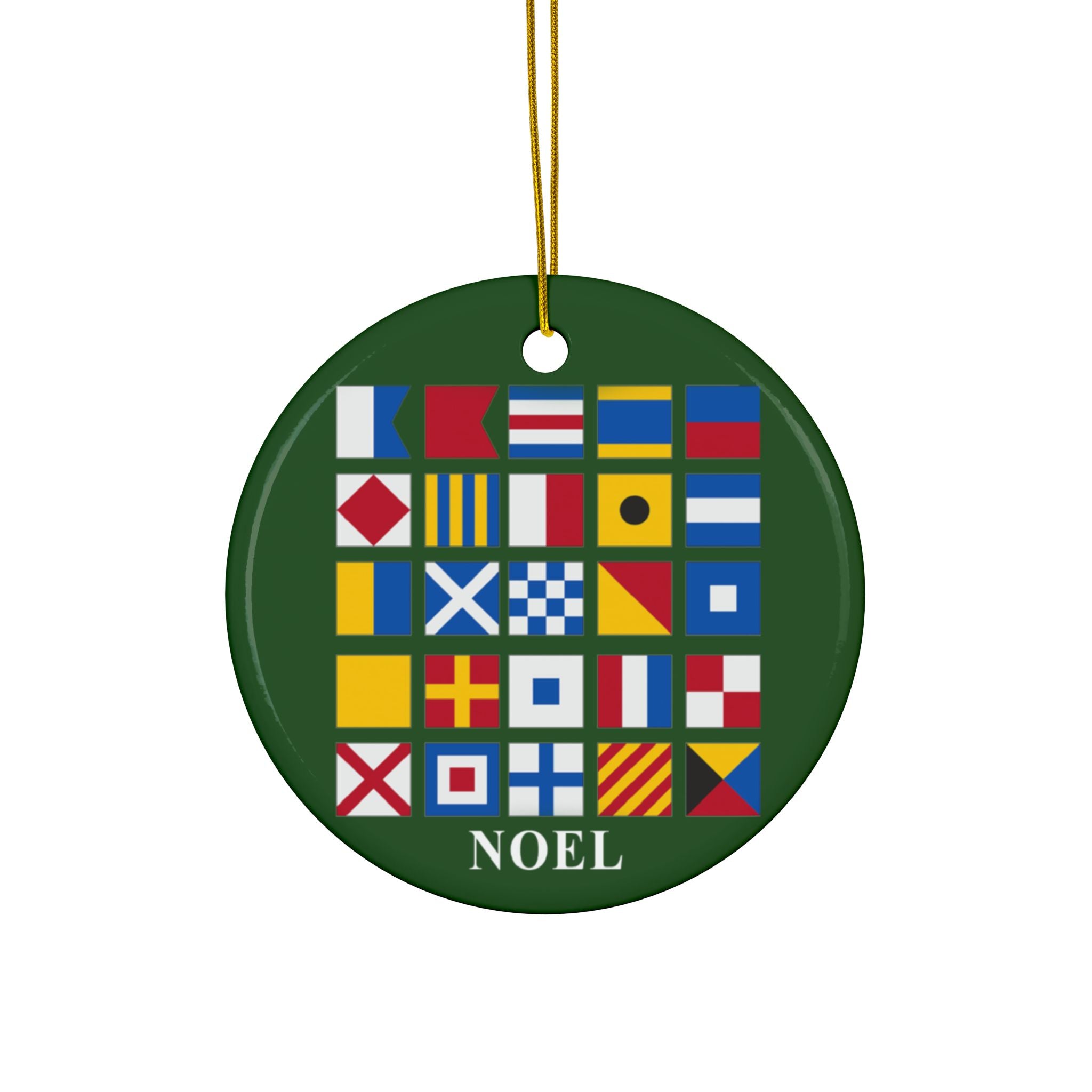 Christmas Ornaments, 2-Side Print, Signal Flags No L