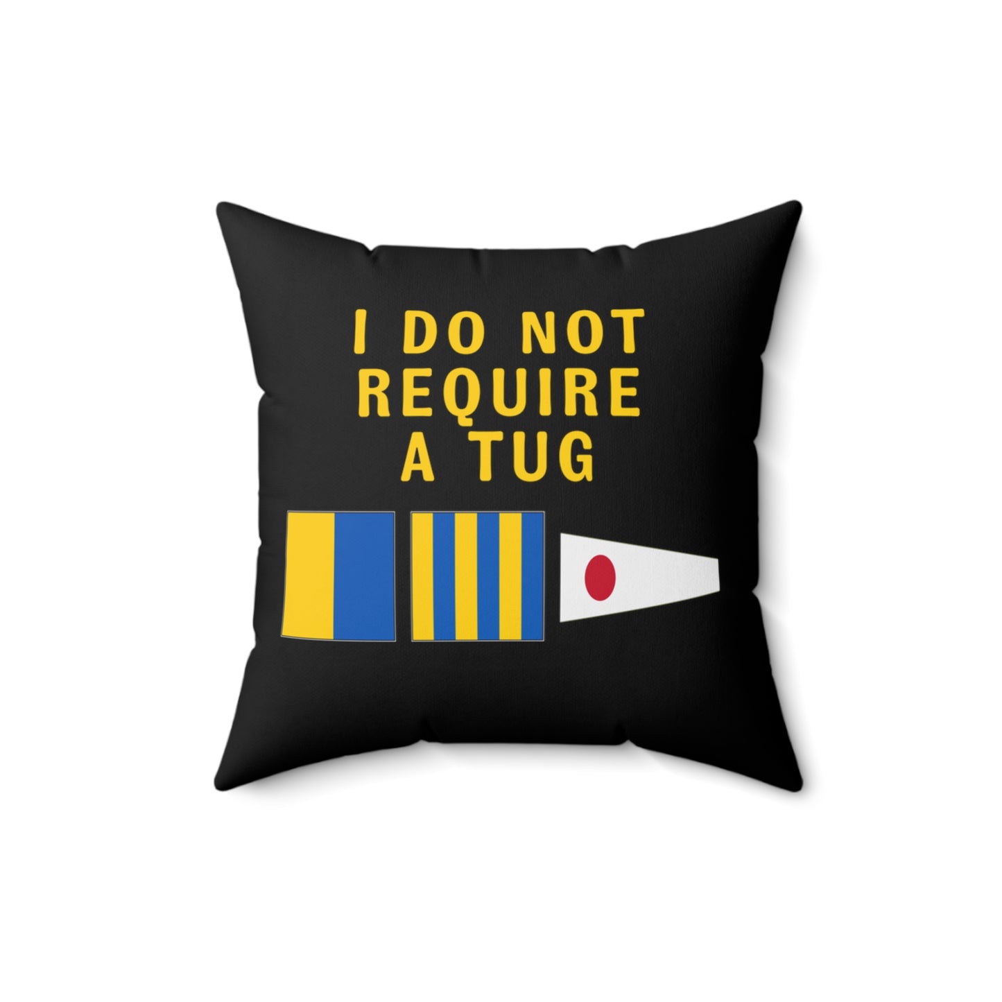 nautiMessage Bedroom Pillow (Black) - I need a tug/I do not require a tug