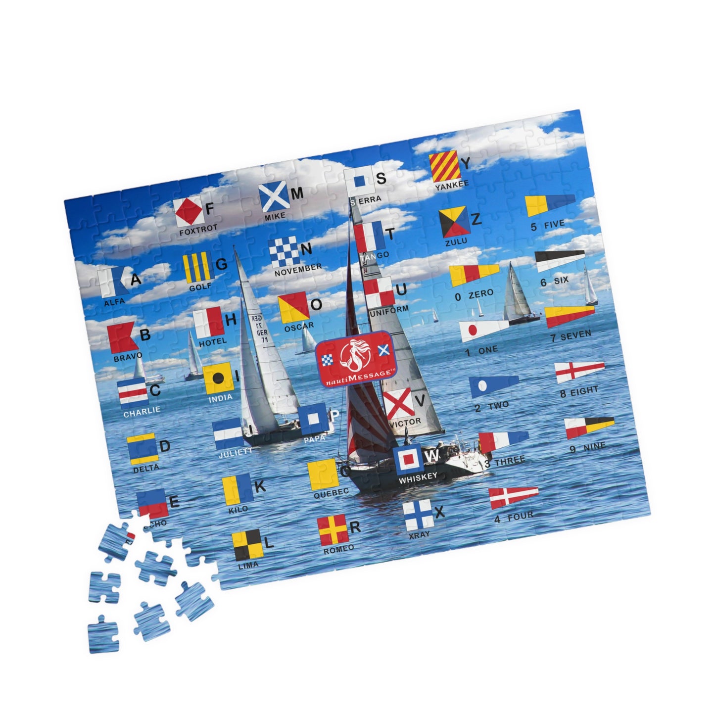 nautiMessage Signal Flag Puzzle  (110, 252, 520-piece) - Sailing #2