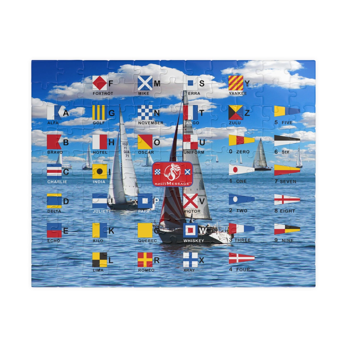 nautiMessage Signal Flag Puzzle  (110, 252, 520-piece) - Sailing #2