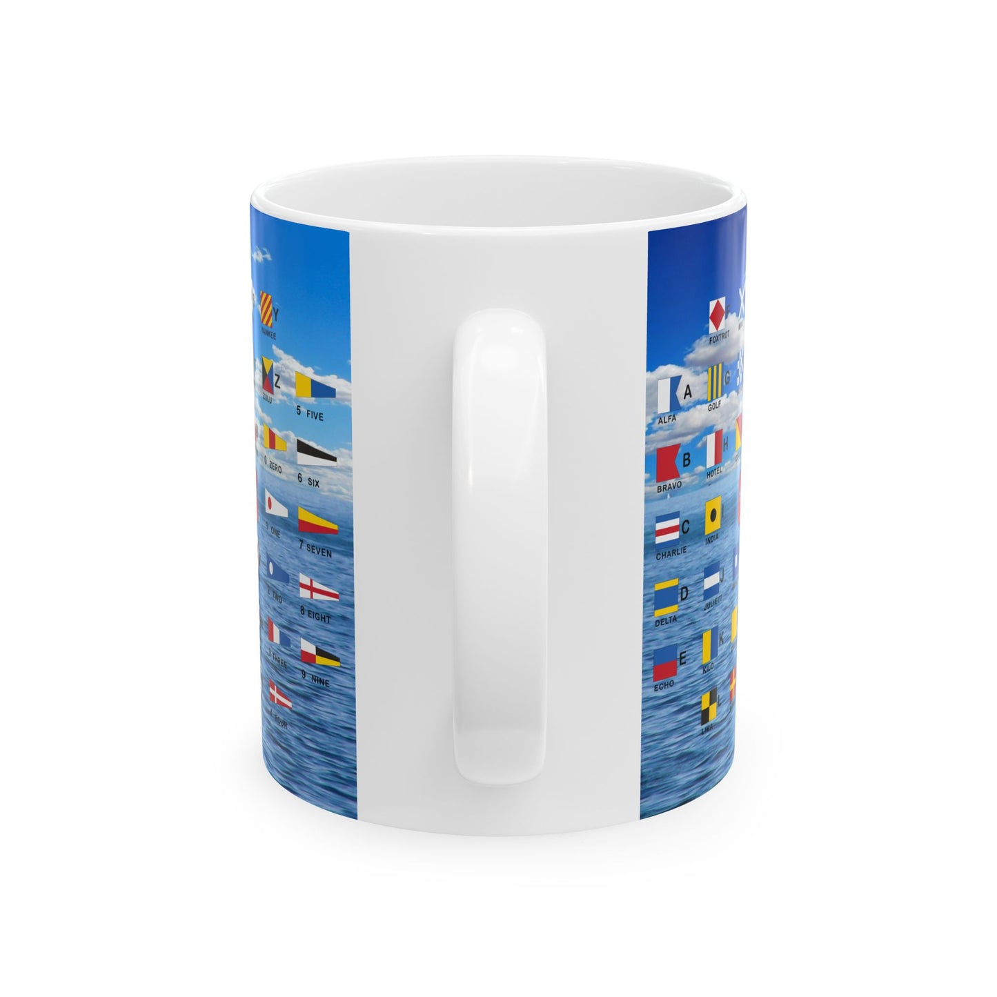 Signal Flag Ceramic Mug, (11oz, 15oz) - All Flags on Sailing Scene