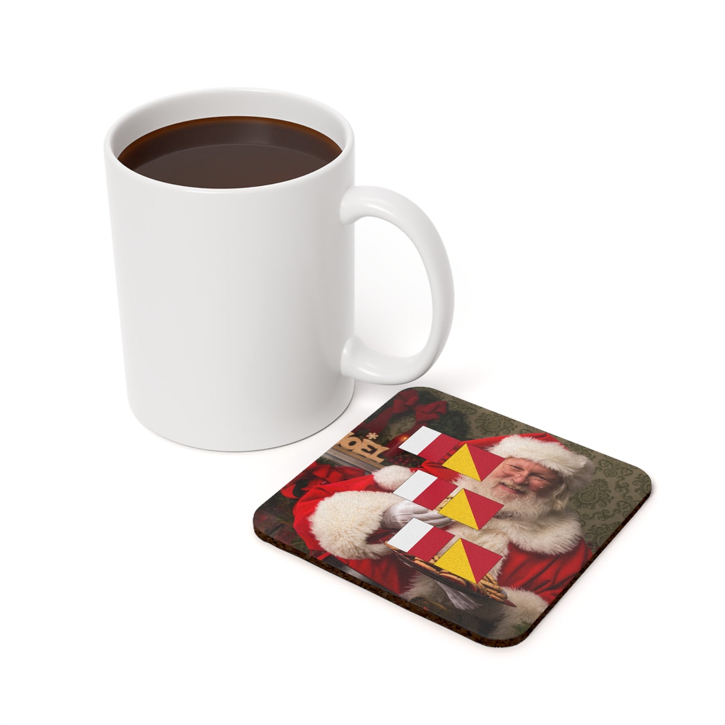 Signal Flag Coaster - Santa HO HO HO