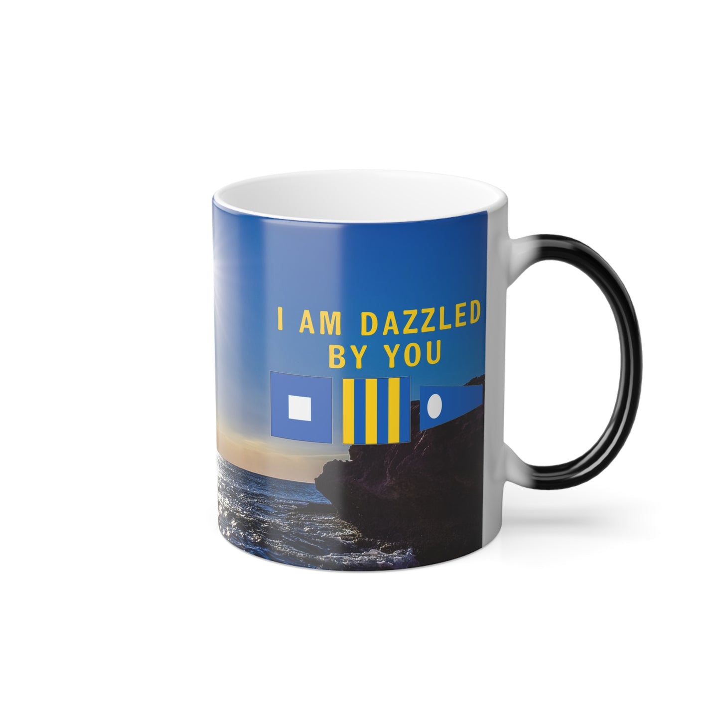 nautiMessage Hidden Message Mug  - PAPA GOLF TWO - I am Dazzled by You