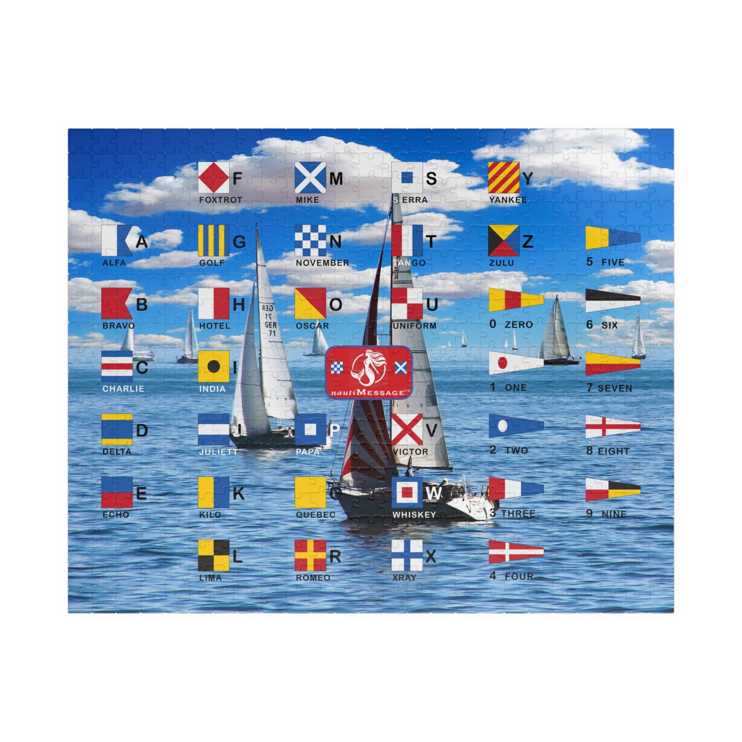 nautiMessage Signal Flag Puzzle  (110, 252, 520-piece) - Sailing #2