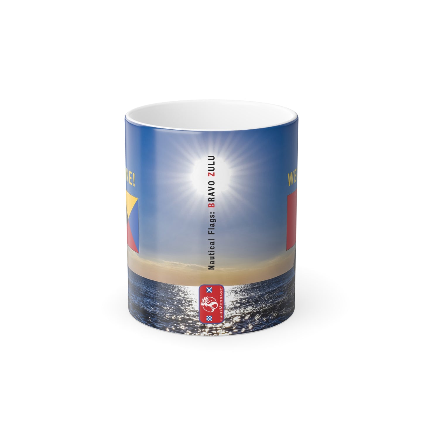 nautiMessage Hidden Message Mug  - BRAVO ZULU - Well Done!