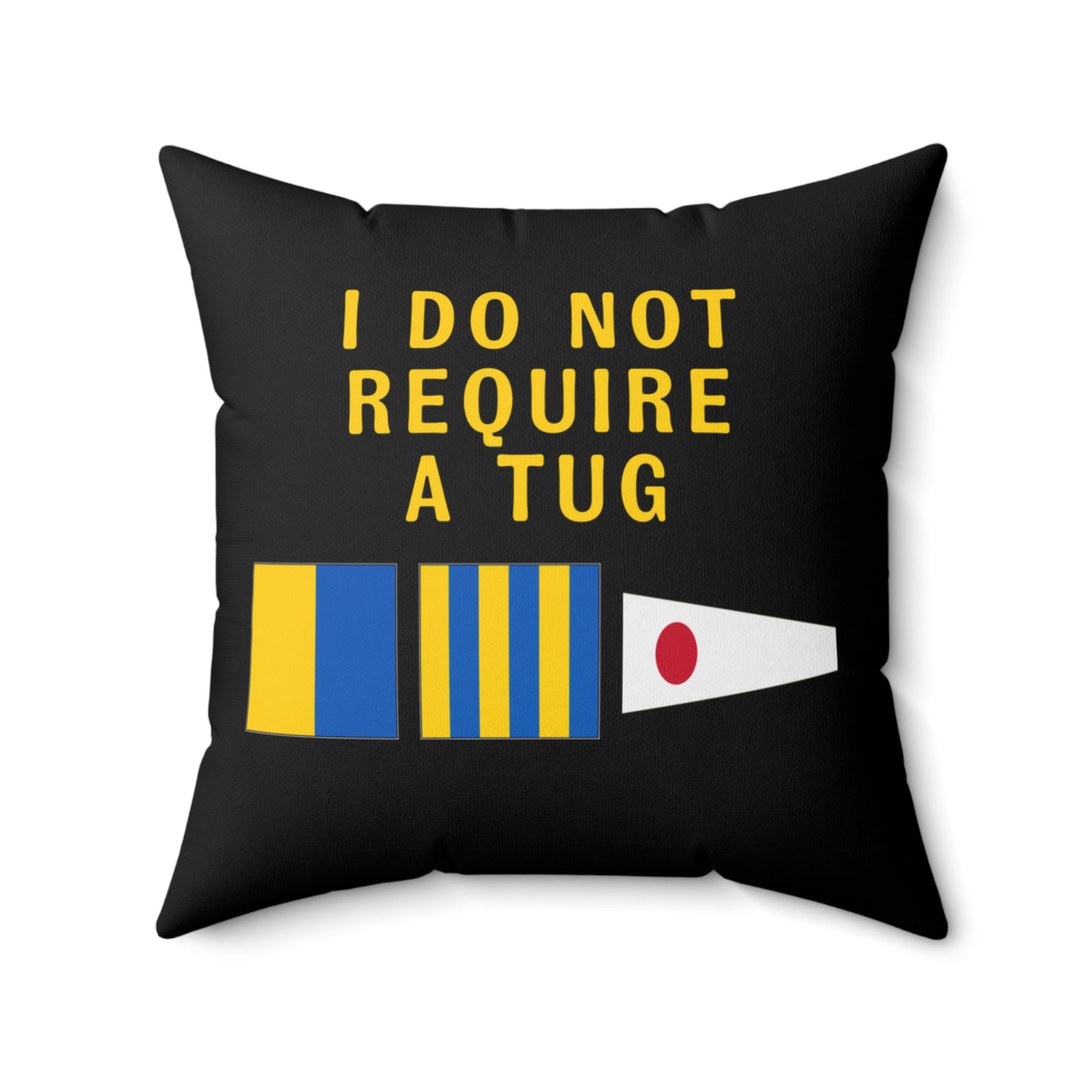 nautiMessage Bedroom Pillow (Black) - I need a tug/I do not require a tug