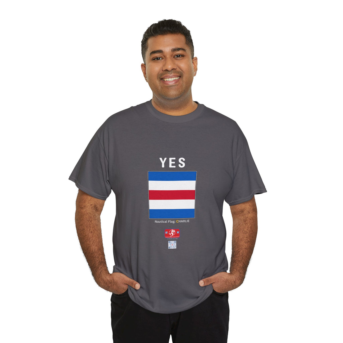 nautiMessage Tee Shirt CHARLIE/NOVEMBER - Front: YES   Back: NO