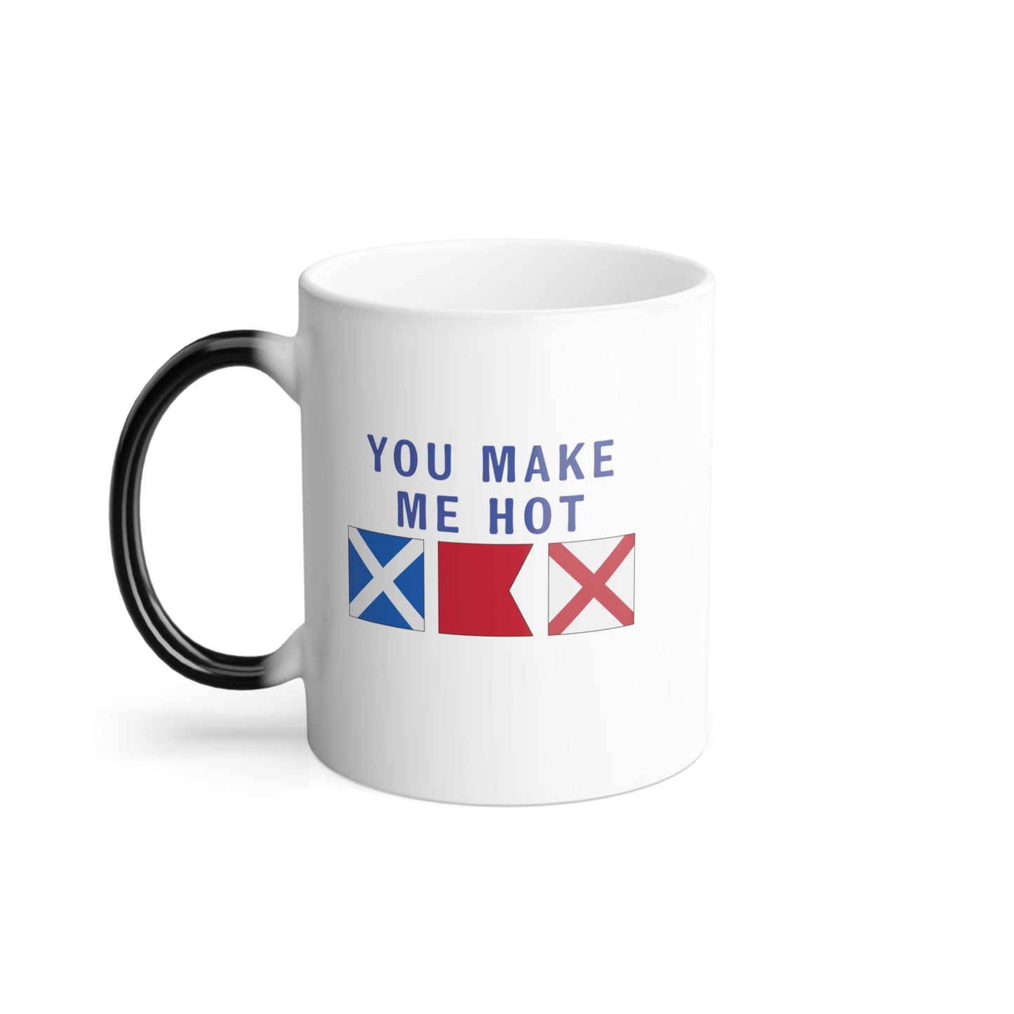 nautiMessage Hidden Message Mug  - MIKE BRAVO VICTOR - You Make Me Hot