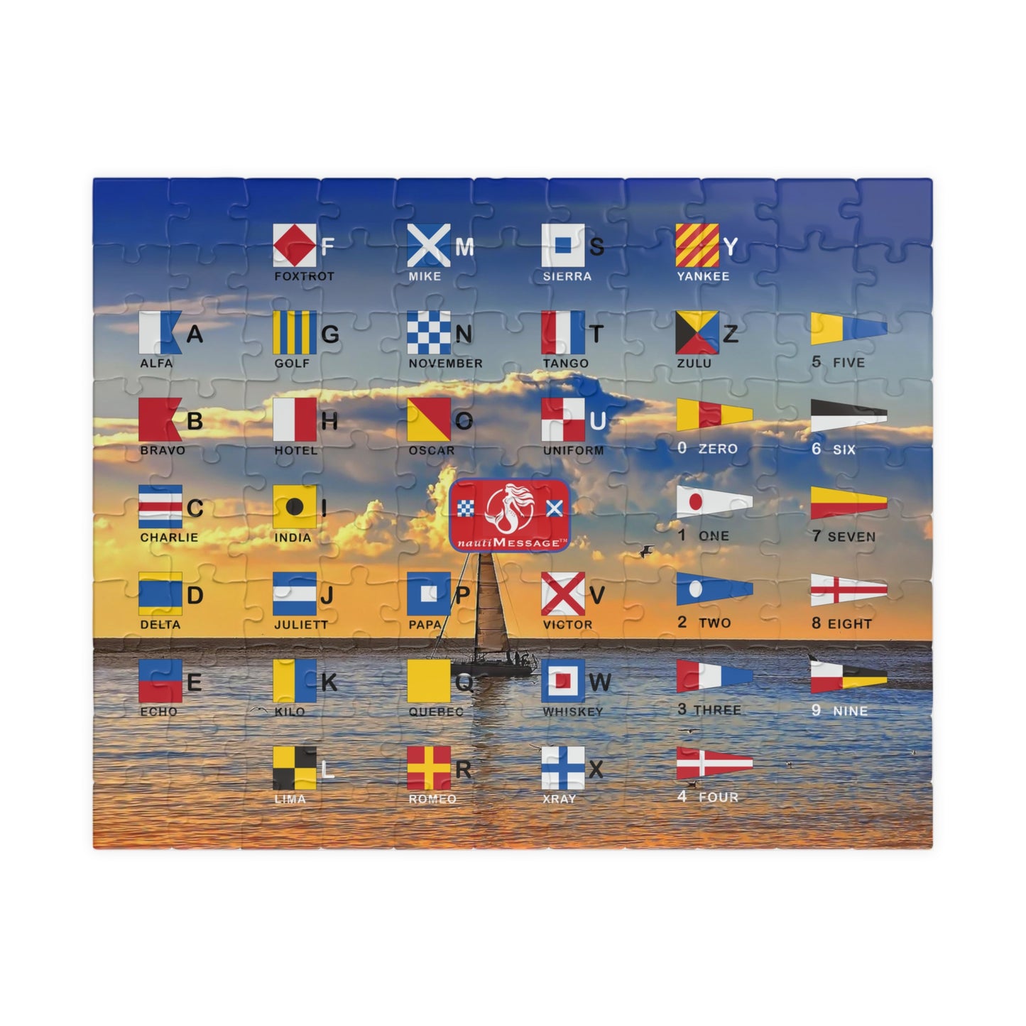 nautiMessage Signal Flag Puzzle  (110, 252, 520-piece) - Sailing