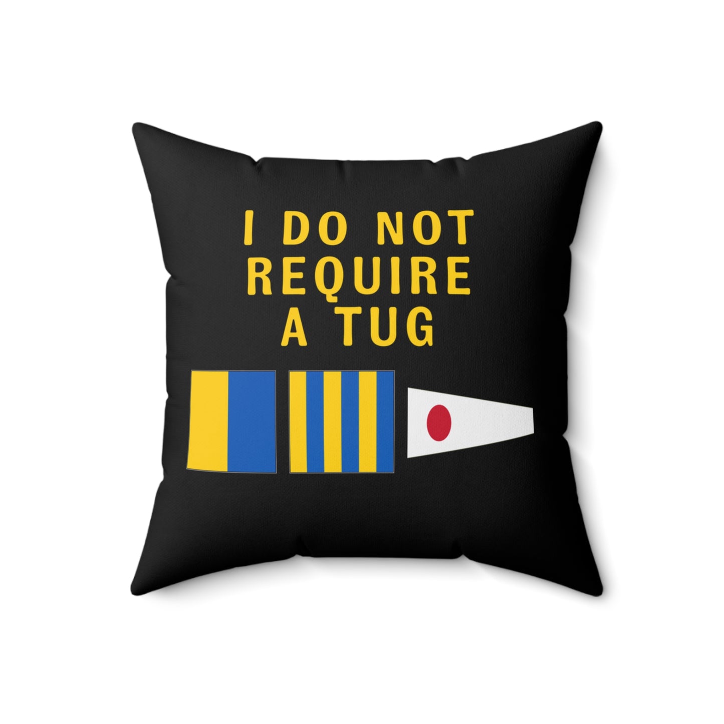 nautiMessage Bedroom Pillow (Black) - I need a tug/I do not require a tug