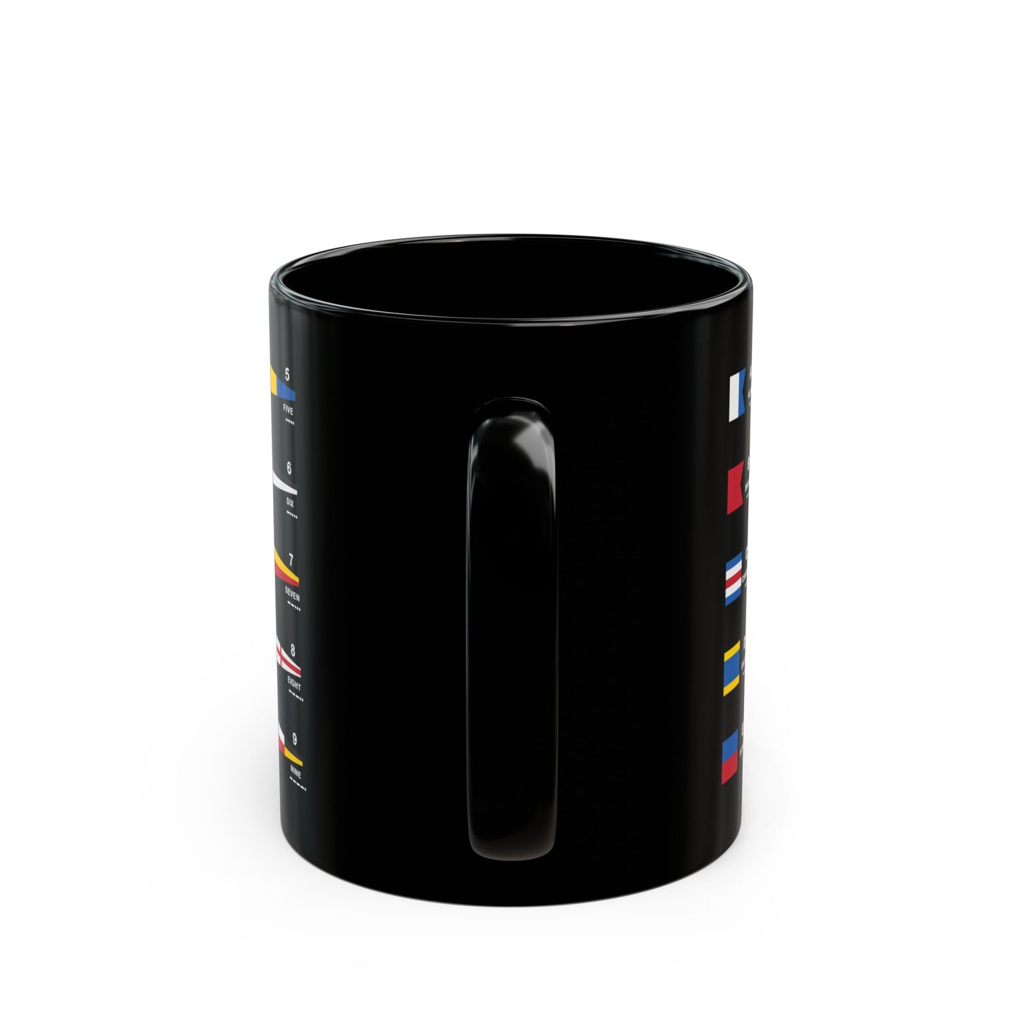 nautiMessage Black Mug - All Signal Flags