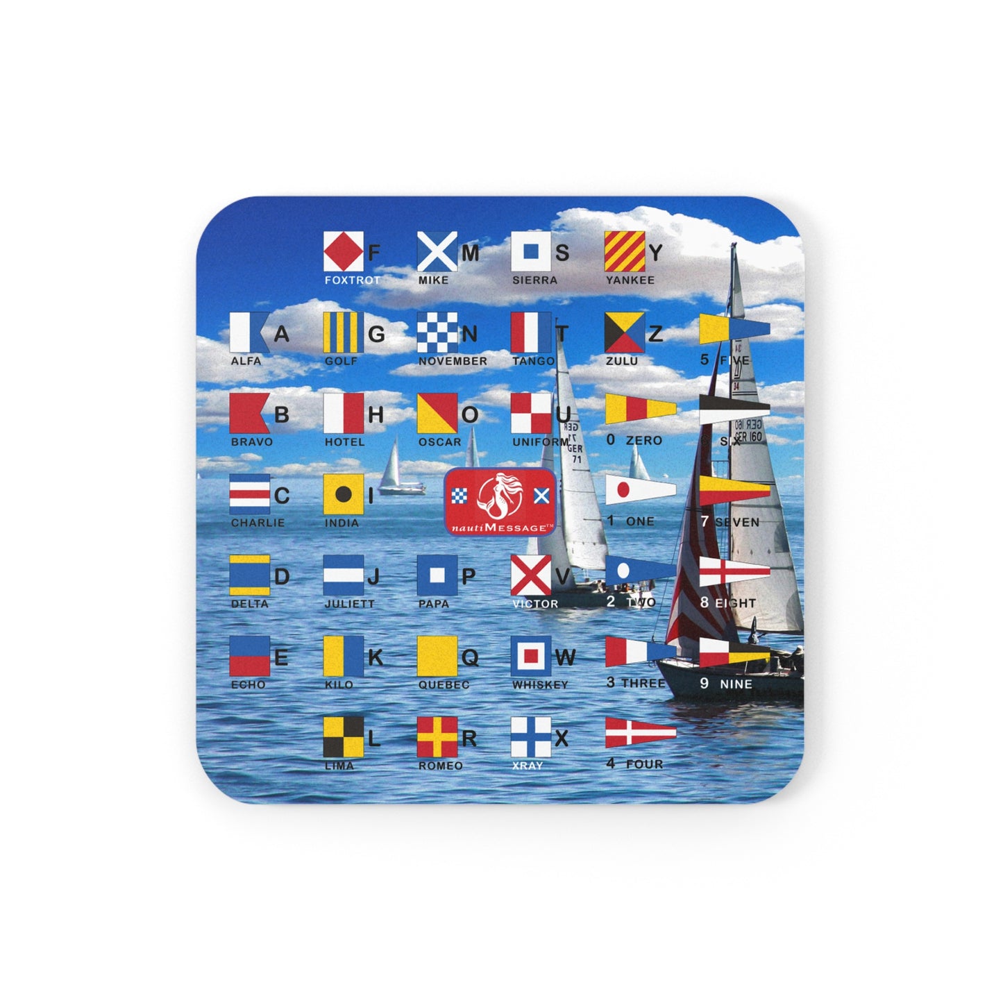 Signal Flag Coaster - Ocean 4