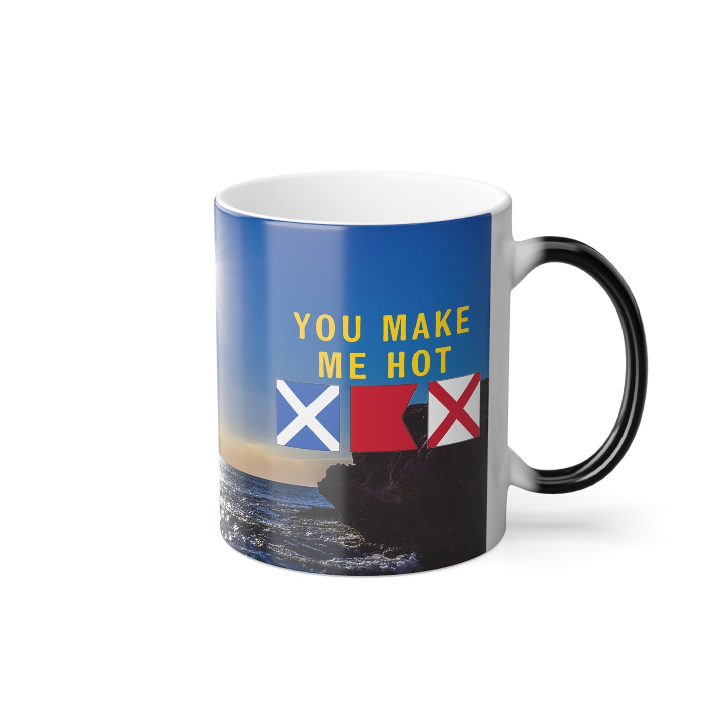 nautiMessage Hidden Message Mug  - MIKE BRAVO VICTOR - You Make Me Hot