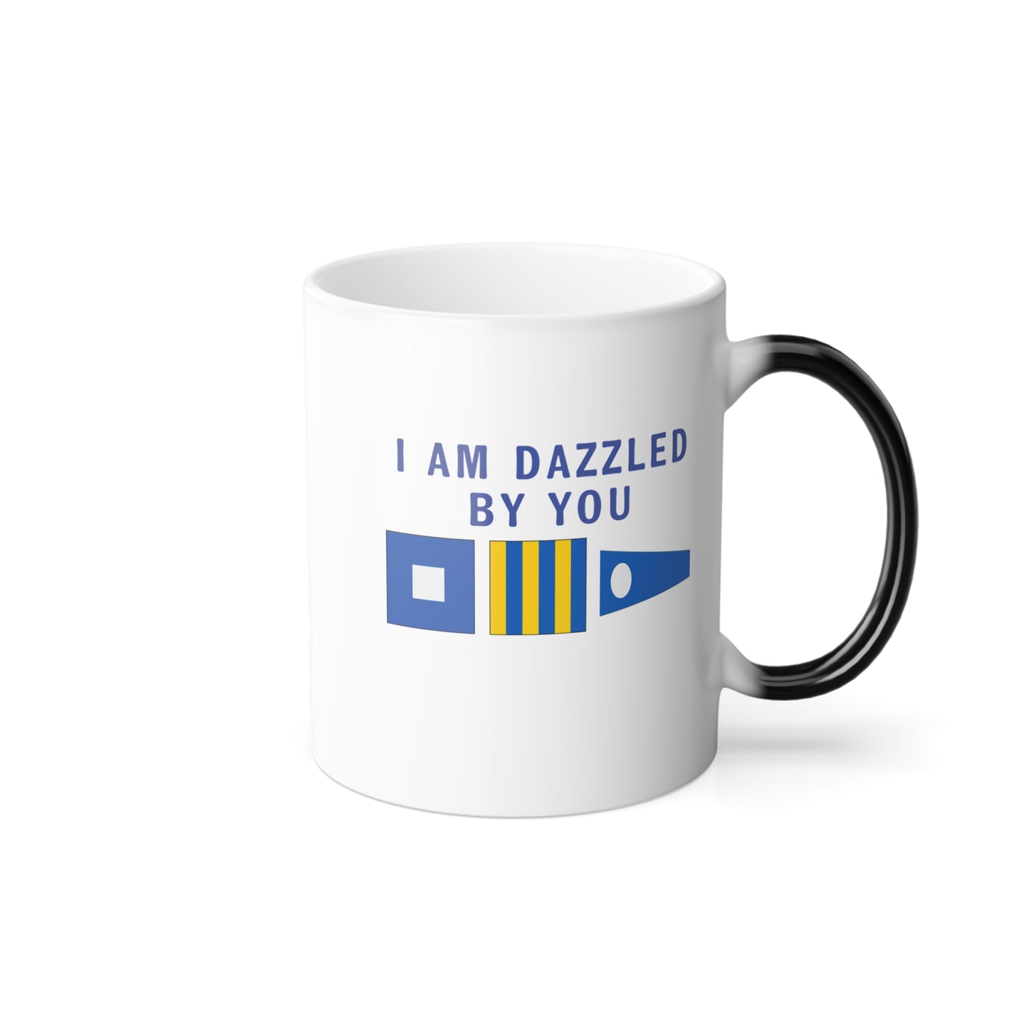 nautiMessage Hidden Message Mug  - PAPA GOLF TWO - I am Dazzled by You