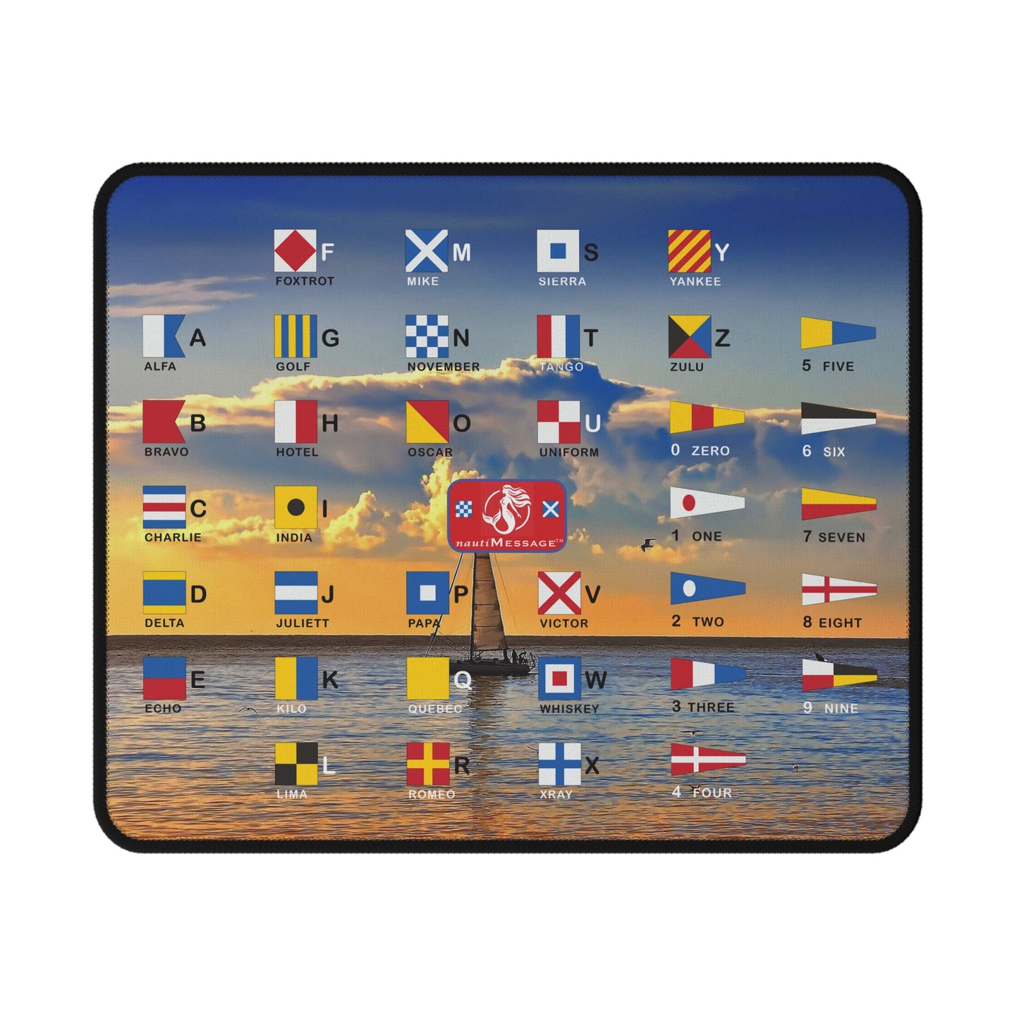 nautiMessage Non-Slip Gaming Mouse Pad - Sailboat