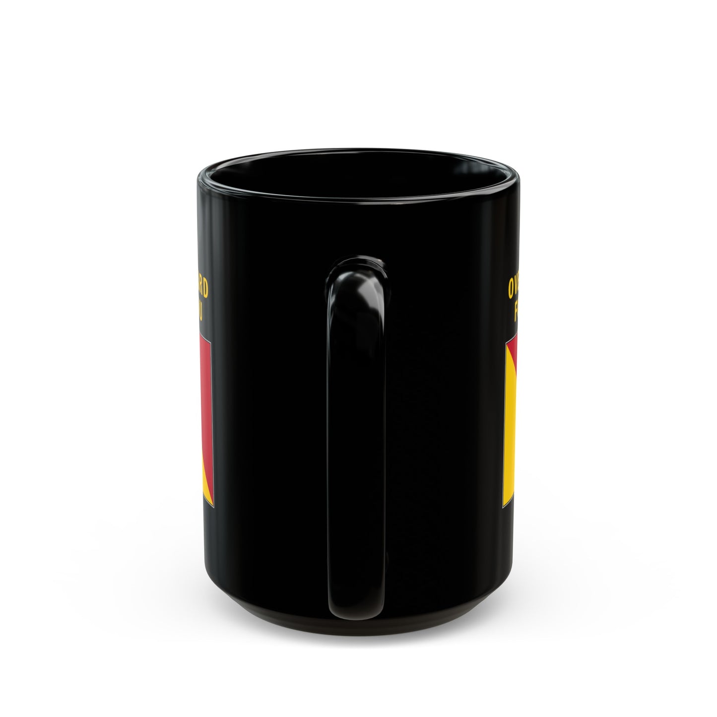 nautiMessage Black Mug - OSCAR - I am Overboard for You