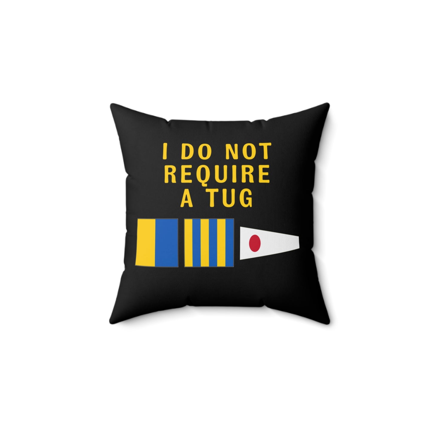 nautiMessage Bedroom Pillow (Black) - I need a tug/I do not require a tug