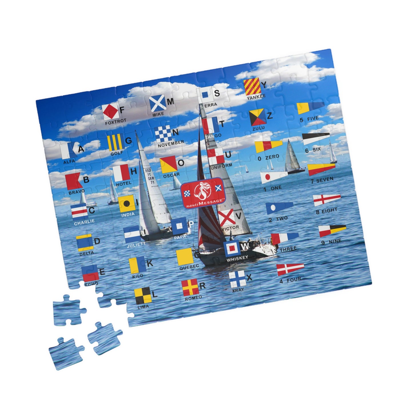 nautiMessage Signal Flag Puzzle  (110, 252, 520-piece) - Sailing #2