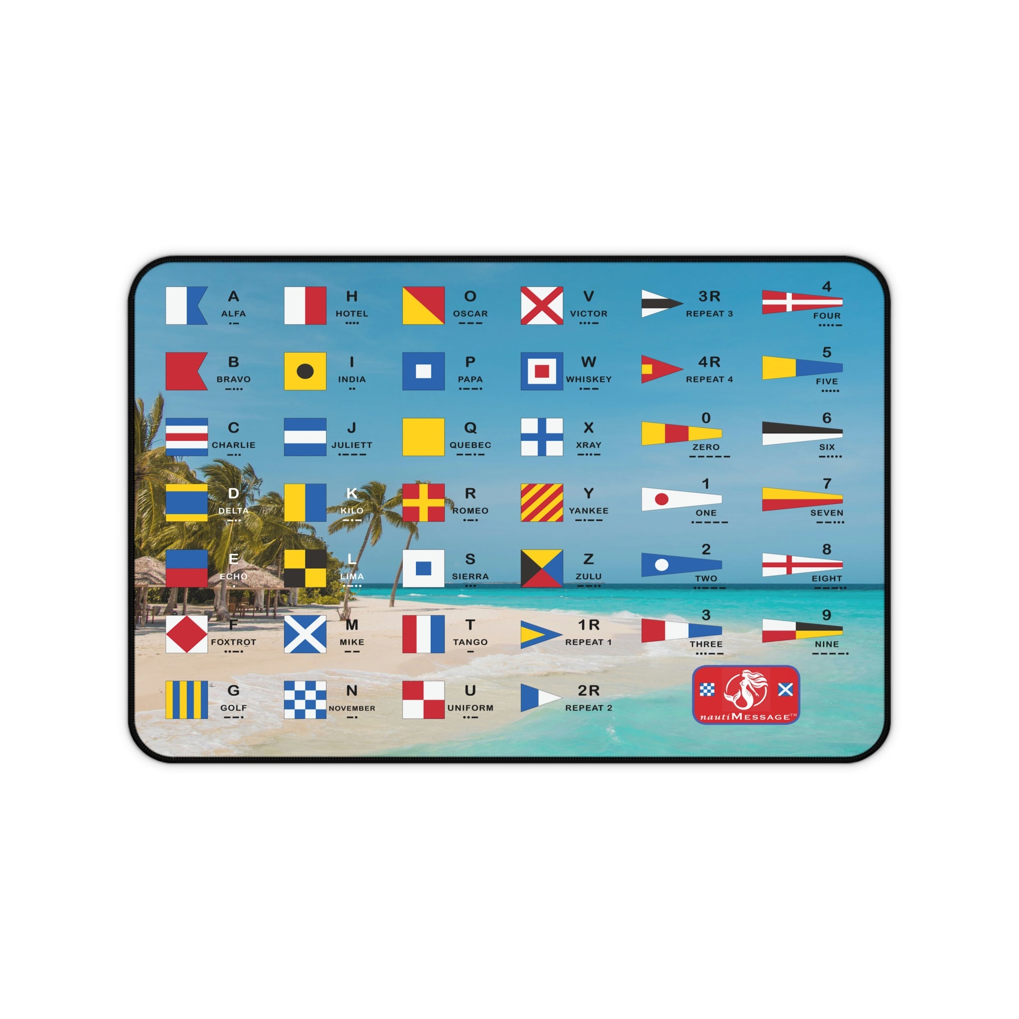 nautiMessage Desk Mat with Signal Flags