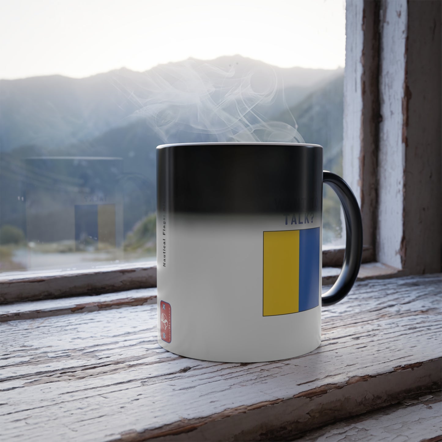 nautiMessage Hidden Message Mug - KILO - Want to Talk?