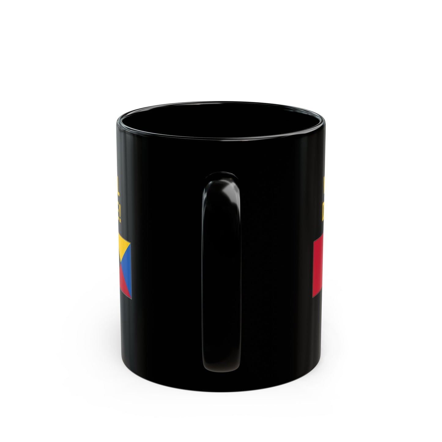 nautiMessage Black Mug - BRAVO ZULU - Well Done!