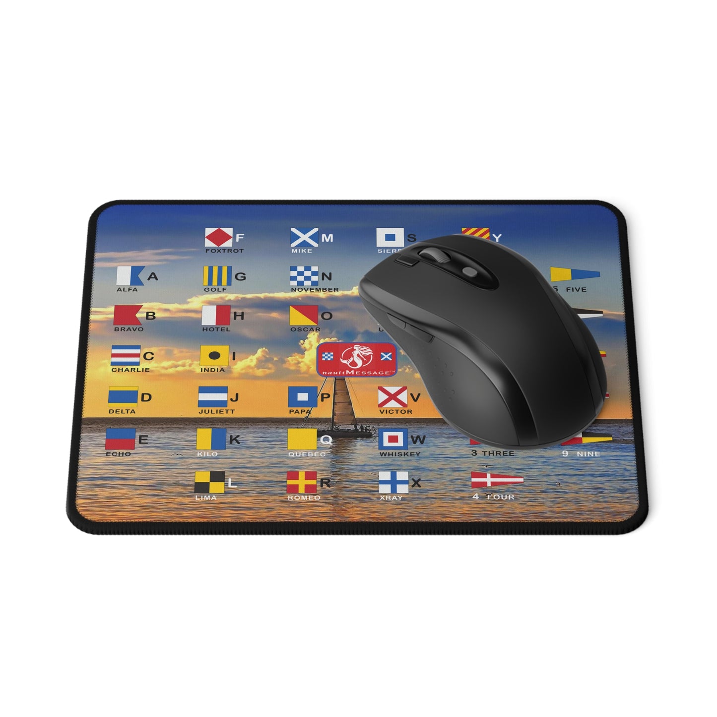 nautiMessage Non-Slip Gaming Mouse Pad - Sailboat