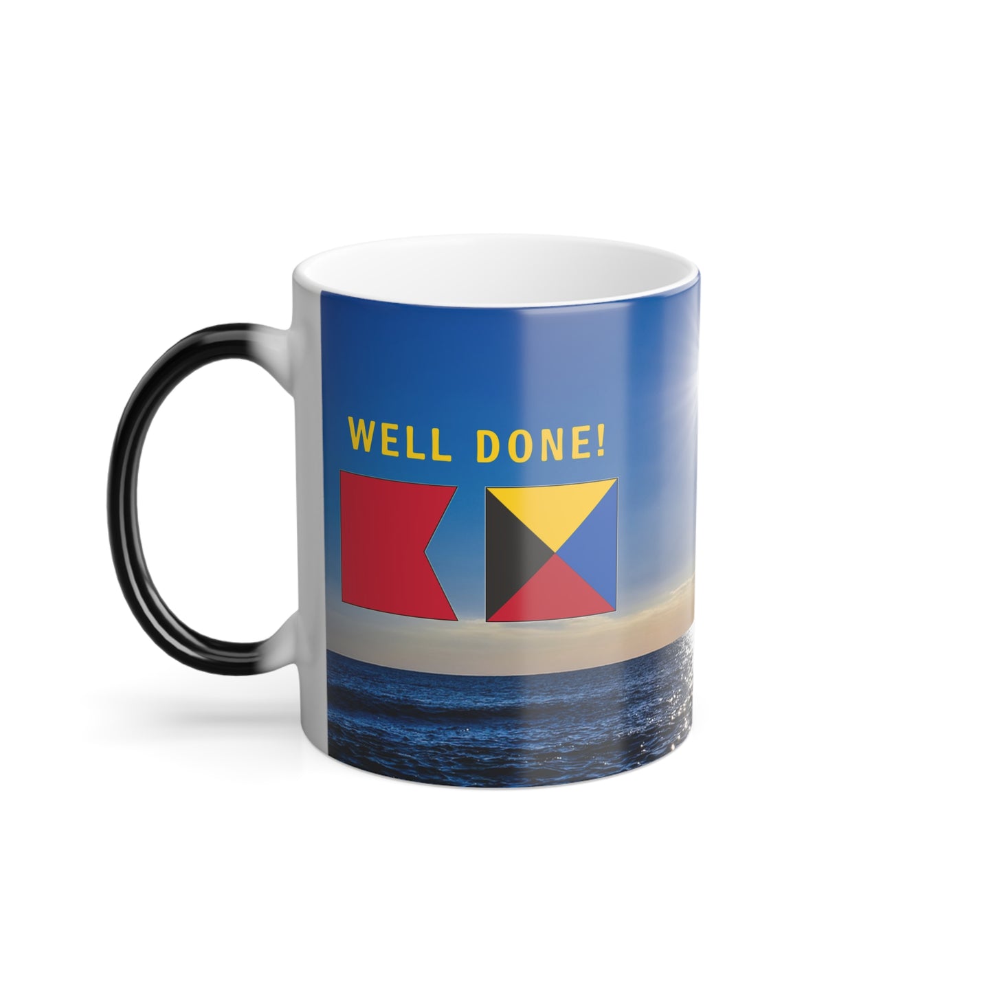 nautiMessage Hidden Message Mug  - BRAVO ZULU - Well Done!