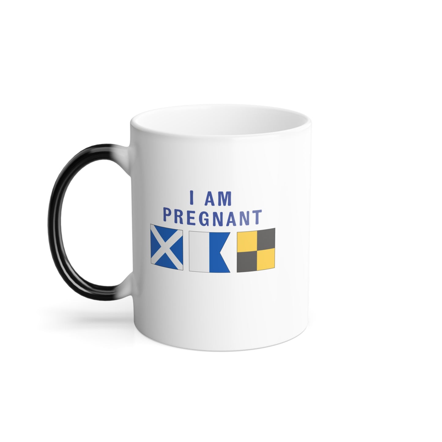 nautiMessage Hidden Message Mug  - MIKE ALFA LIMA - I am Pregnant