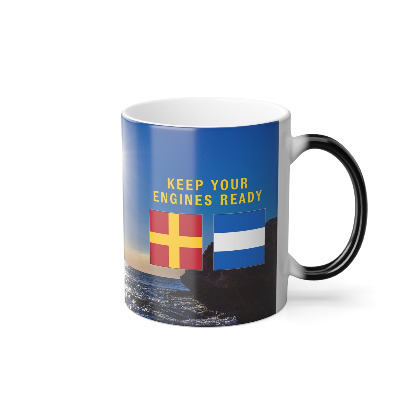 nautiMessage Hidden Message Mug  - ROMEO JULIETT - Keep your engines ready