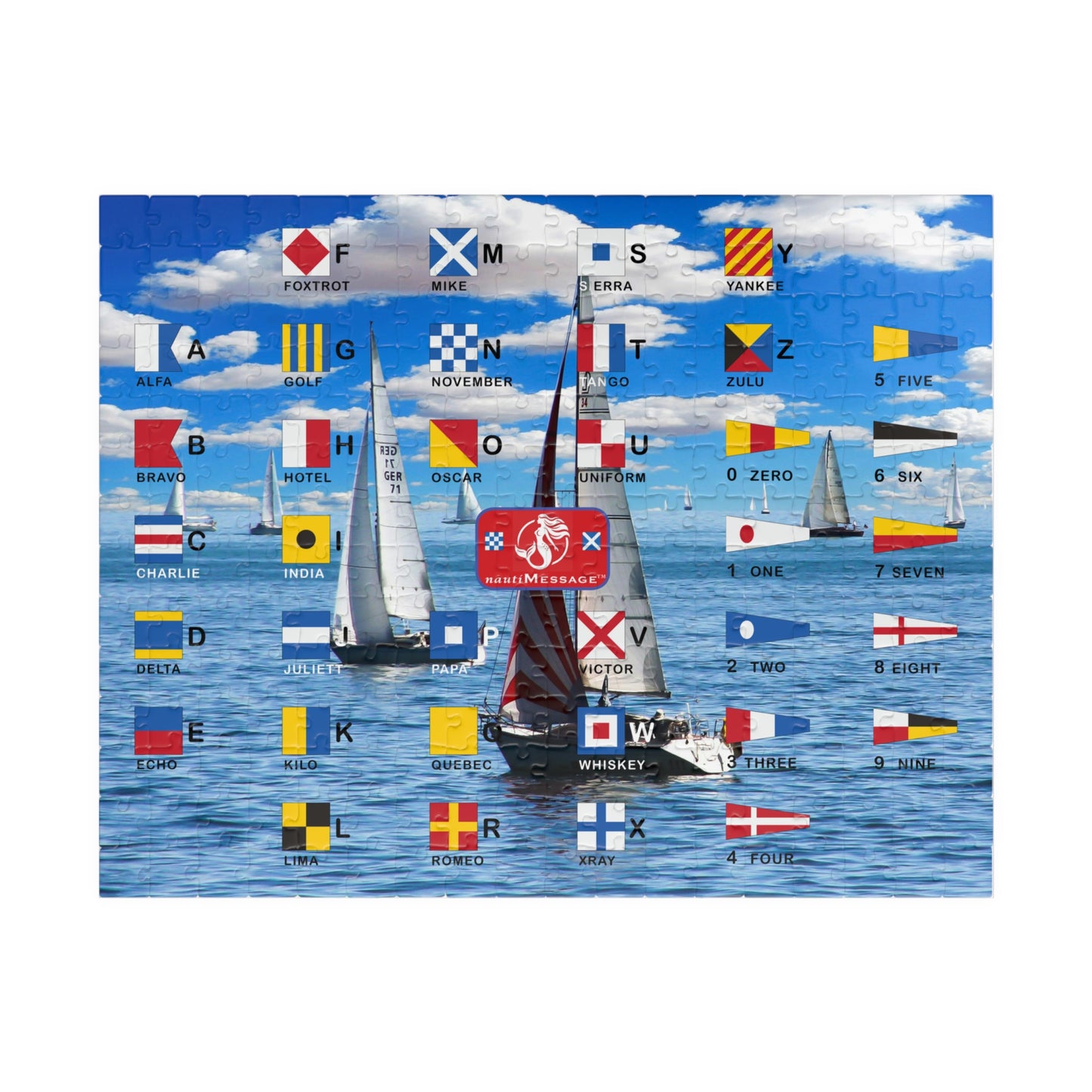 nautiMessage Signal Flag Puzzle  (110, 252, 520-piece) - Sailing #2