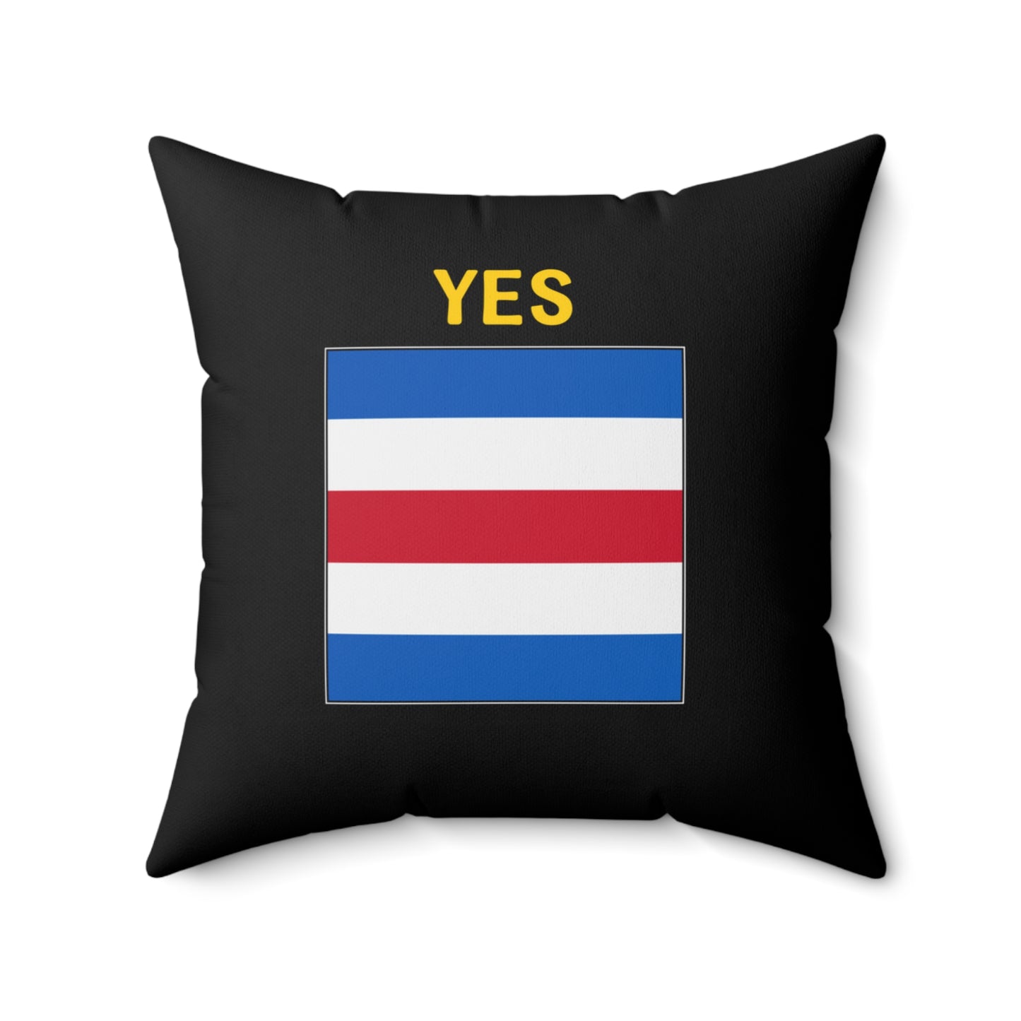 nautiMessage Bedroom Pillow (Black) -YES/NO