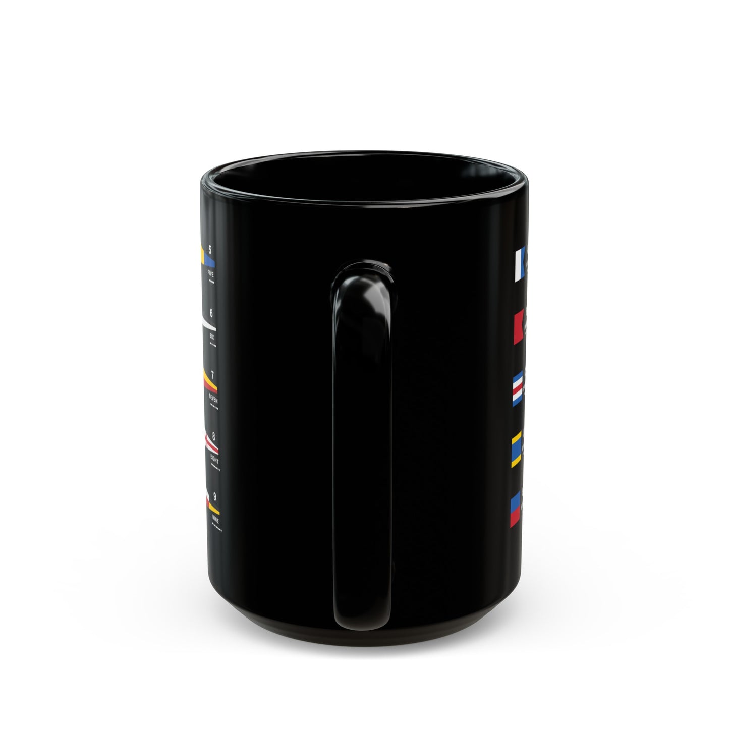 nautiMessage Black Mug - All Signal Flags