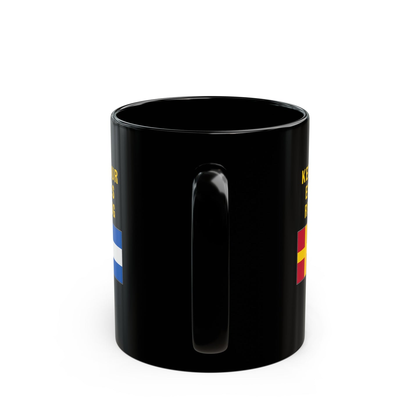 nautiMessage Black Mug - ROMEO JULIETT - Keep Your Engines Running