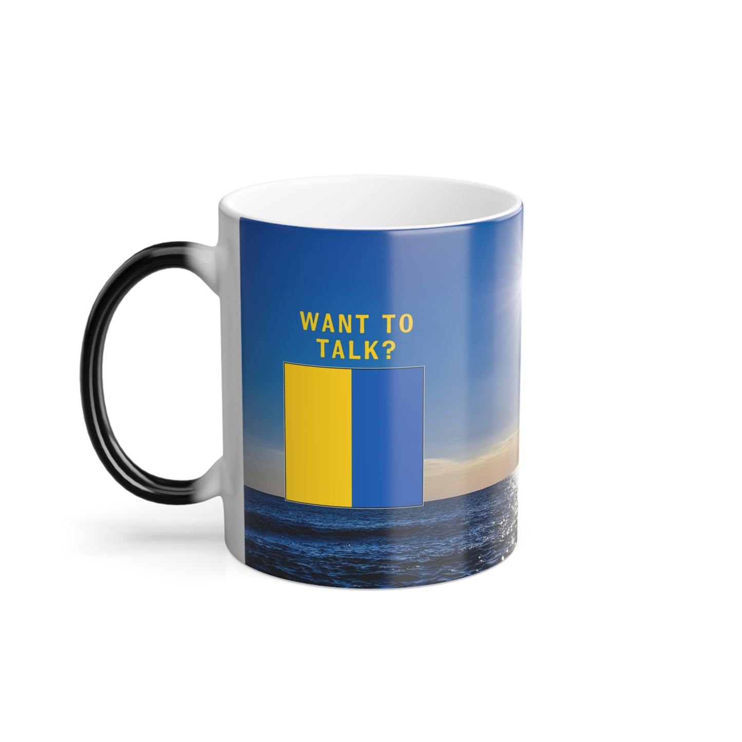 nautiMessage Hidden Message Mug - KILO - Want to Talk?