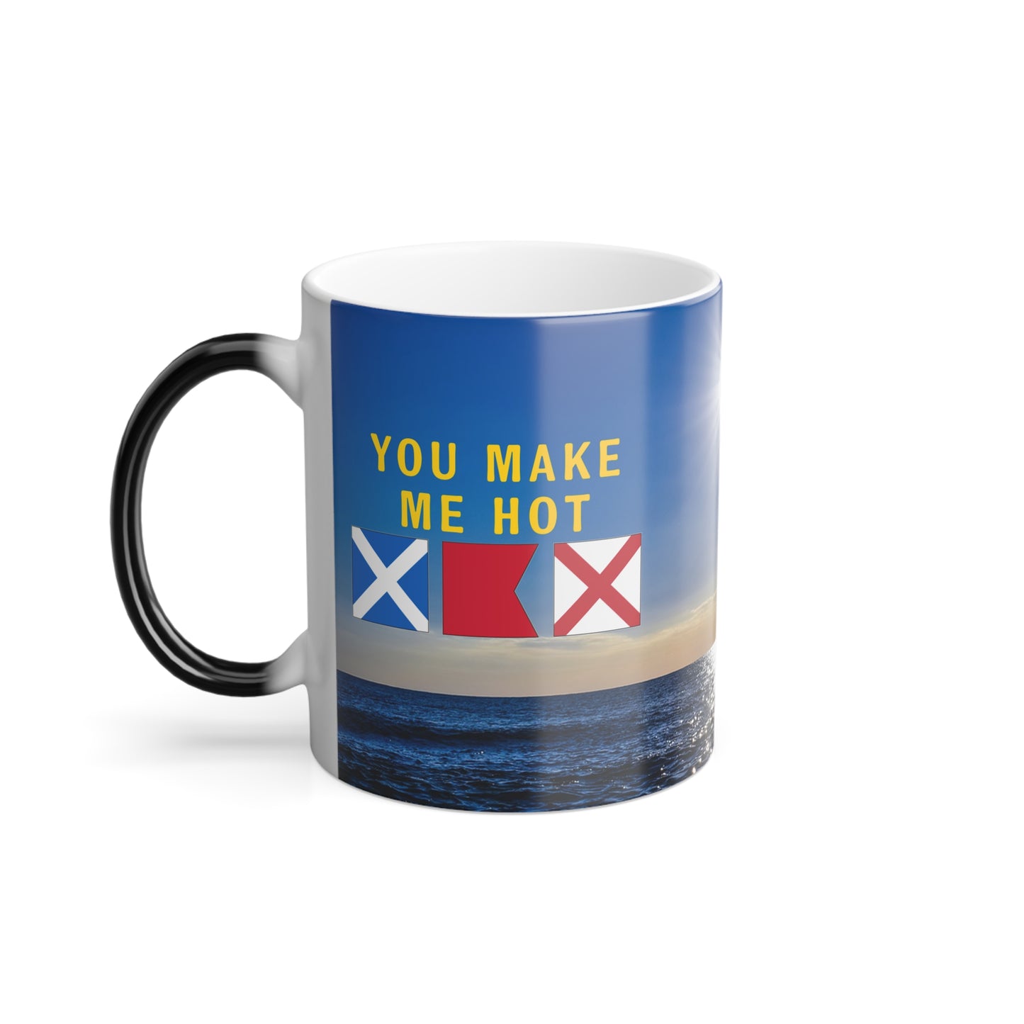 nautiMessage Hidden Message Mug  - MIKE BRAVO VICTOR - You Make Me Hot