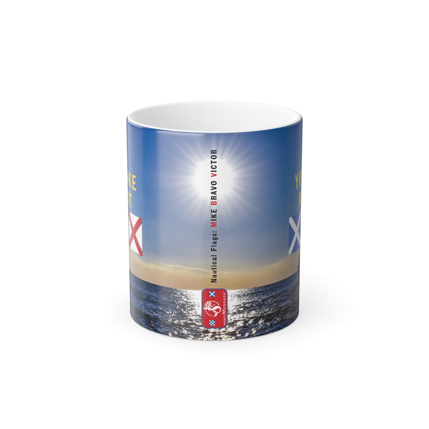 nautiMessage Hidden Message Mug  - MIKE BRAVO VICTOR - You Make Me Hot