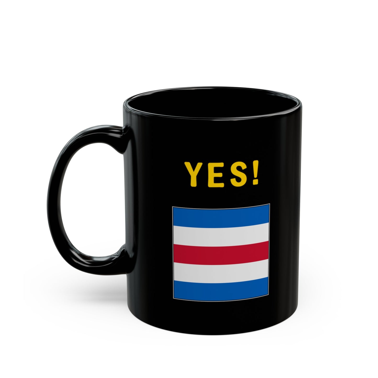 nautiMessage Black Mug - YES/NO - Charlie and November Flags