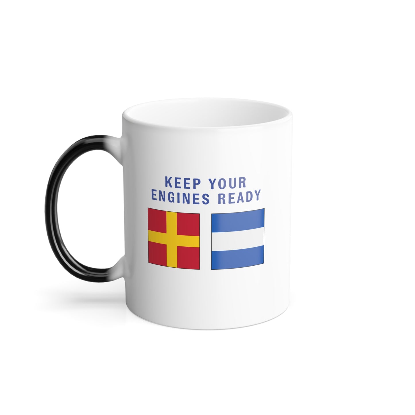 nautiMessage Hidden Message Mug  - ROMEO JULIETT - Keep your engines ready